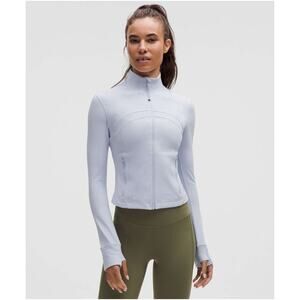 NWT Lululemon Define Cropped Jacket Nulu Serene Blue Active Yoga Sports Size 8